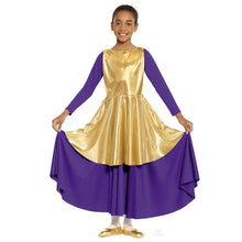 Load image into Gallery viewer, Eurotard Metallic Peplum Praise Tunic Child
