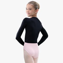 Load image into Gallery viewer, So Danca Long Sleeve Mock Wrap Top Child
