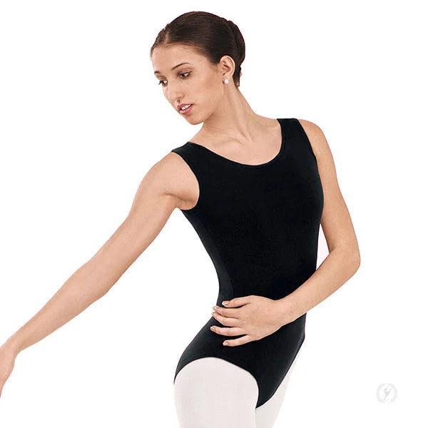 Eurotard Microfiber Racerback Youth Tank Top (Black)