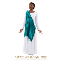 Load image into Gallery viewer, Eurotard Rose of Sharon Satin Single Shoulder Overlay Adult