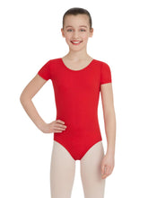 Load image into Gallery viewer, Capezio Short Sleeve Nylon Leotard Child