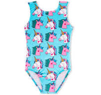 Load image into Gallery viewer, Girl Power Unicorn Velvet Leotard Child