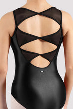 Load image into Gallery viewer, Mirella Boat Neckline Mesh Paneled Back Leotard Ladies