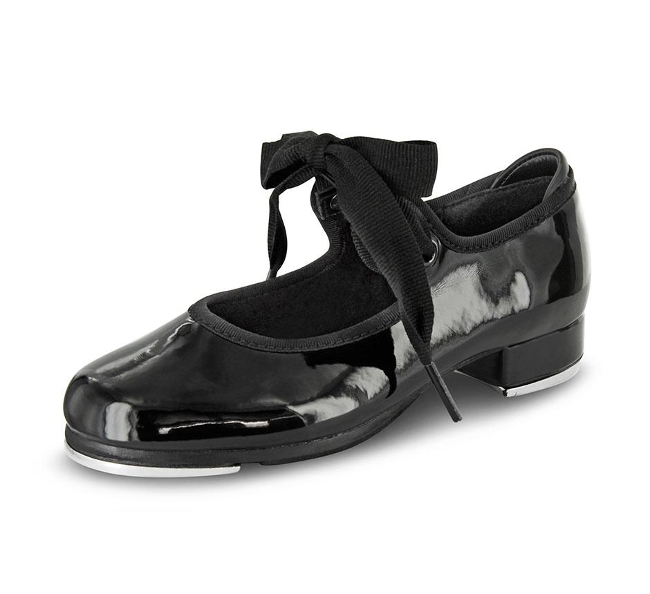 Girls BLOCH Annie Tyette Tap Shoe - Black Patent main image 0