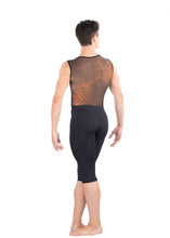 Load image into Gallery viewer, Ballet Rosa Aldo Printed Mesh Bk Zip Fr Biketard Men's
