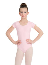 Load image into Gallery viewer, Capezio Short Sleeve Nylon Leotard Child