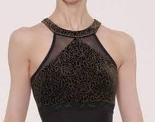 Load image into Gallery viewer, Wear Moi Elanor Black/Gold Leotard Ladies
