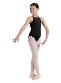 Mirella High Neckline Braid Halter Child