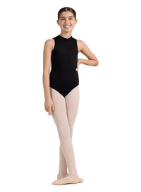 Mirella Zipper Front Mock Neck Leotard Child