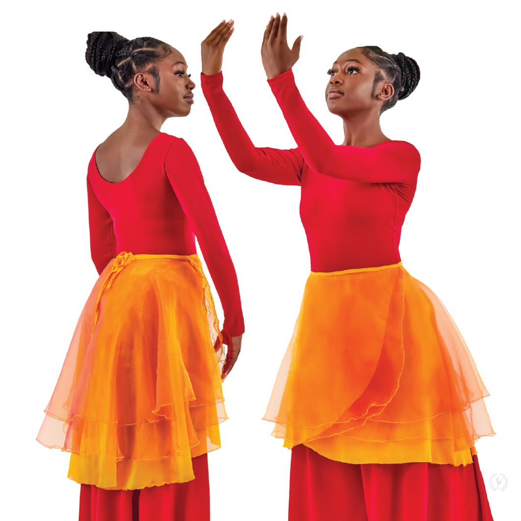 Eurotard Sunset Skies 3 Tier Wrap Skirt Adult