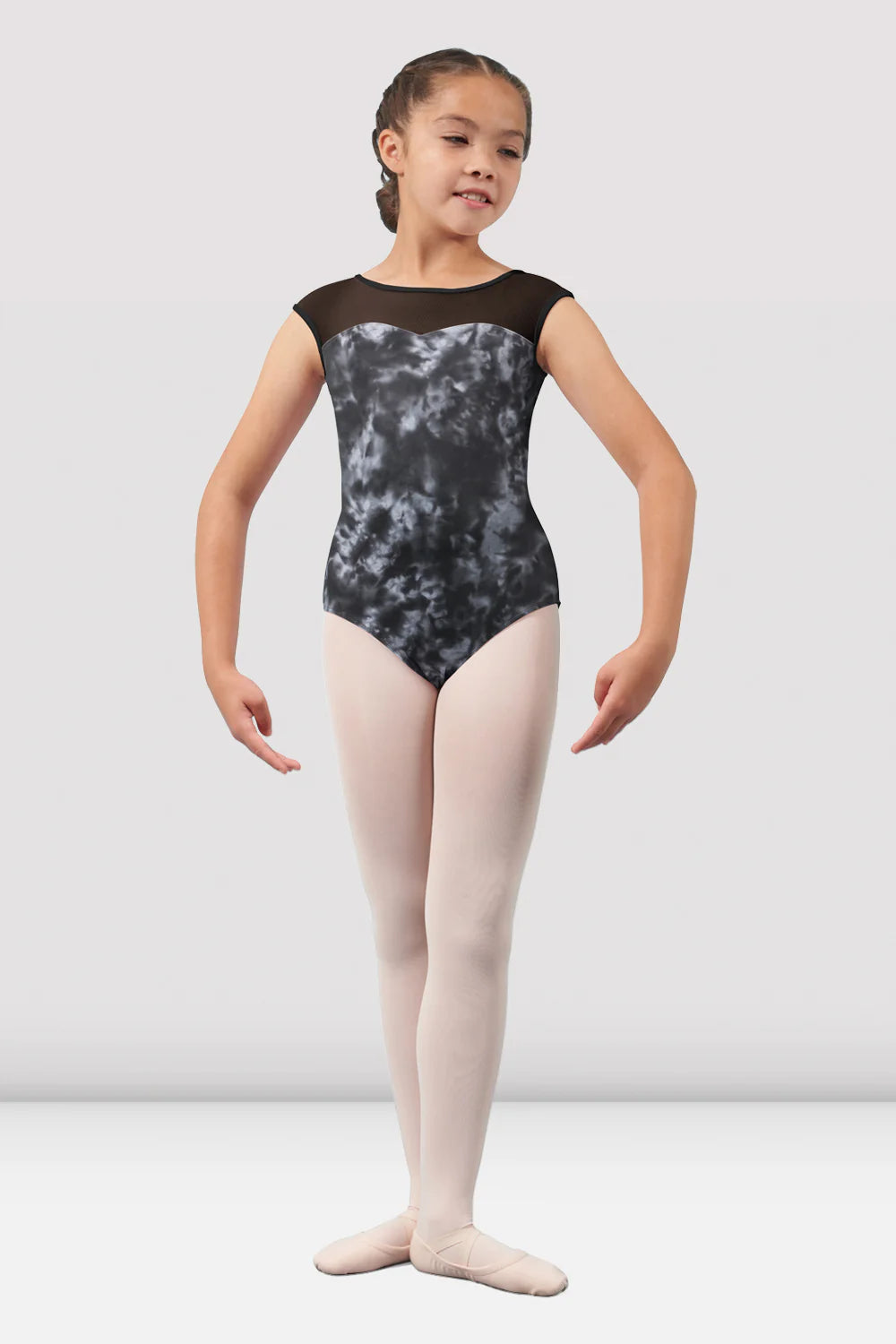 Girls Mirella Watercolor Cap Sleeve Leotard