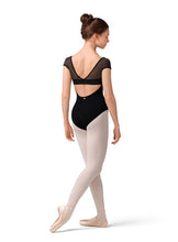 Load image into Gallery viewer, Mirella Cap Sleeve Mesh Panel Leotard Ladies
