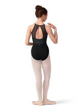 Load image into Gallery viewer, Mirella Mesh Halter Leotard w/ Striped Bodice Ladies M40001
