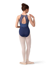Load image into Gallery viewer, Mirella Mesh Halter Leotard w/ Striped Bodice Ladies M40001
