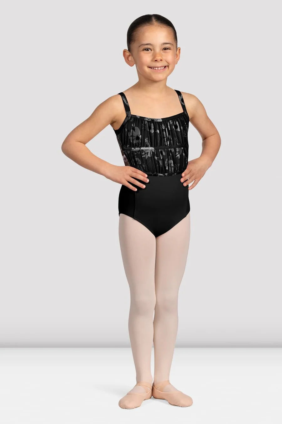 Bloch Brooke Floral Mesh Back Cami Leotard Child