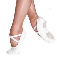 So Danca Bliss Canvas Ballet Slipper White Ladies