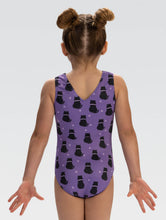 Load image into Gallery viewer, Gymkin Kids Black Cat Energy Tank Leotard

