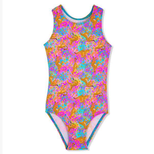 Girl Power Cheetah Leotard Child