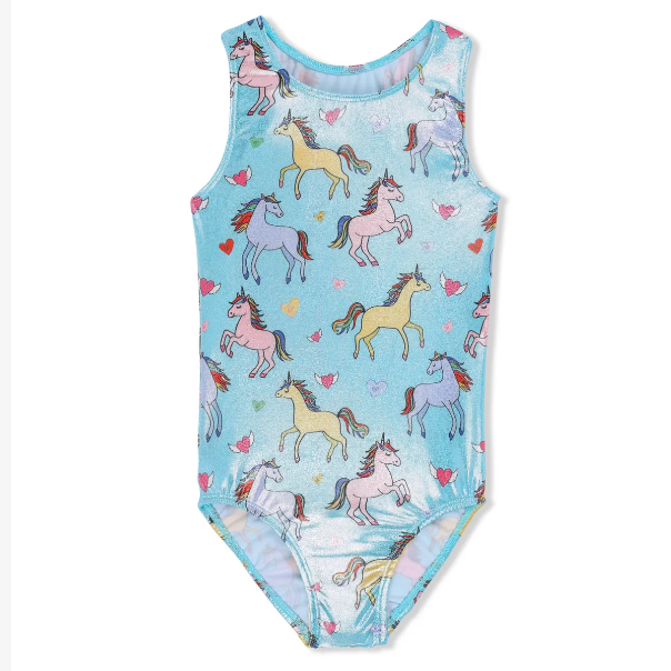 Girl Power Hearts Leotard Child