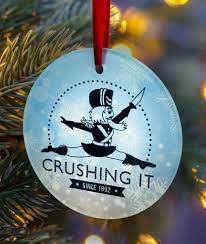 Covet Crushing It Nutcracker Glass Ornament