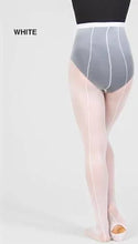 Load image into Gallery viewer, Body Wrappers Mesh Backseam White Tights Ladies
