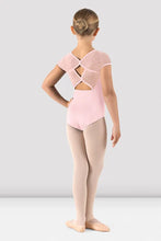 Load image into Gallery viewer, Bloch Mesh Detail Back Cap Sleeve Leotard Child
