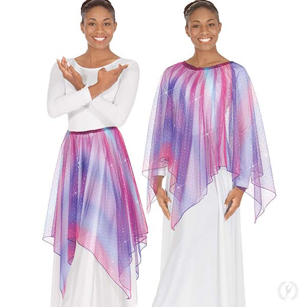 Eurotard Sequin Soft Skies Overlay Adult