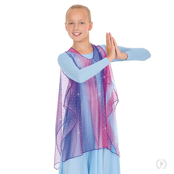 Eurotard Soft Skies Sequined Sheer Tunic Child