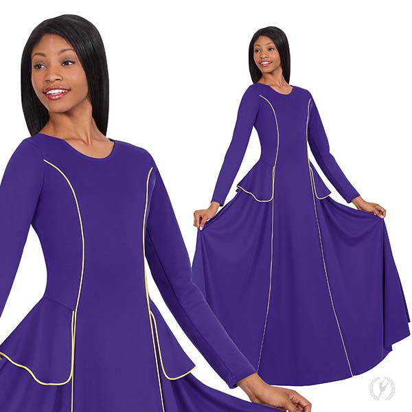 Eurotard Angelic Sophisticate Long Sleeve Praise Dress Ladies
