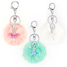 Load image into Gallery viewer, Dasha Ballerina Dance Pouf Keychain Bag Tag
