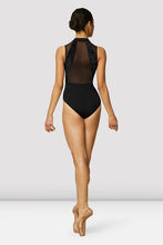 Load image into Gallery viewer, Bloch Mock Neck Velvet Panel Zipper Front Tank Leotard Ladies
