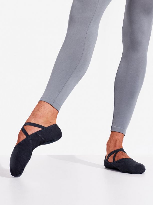 Capezio Canvas Romeo Black Slipper Men